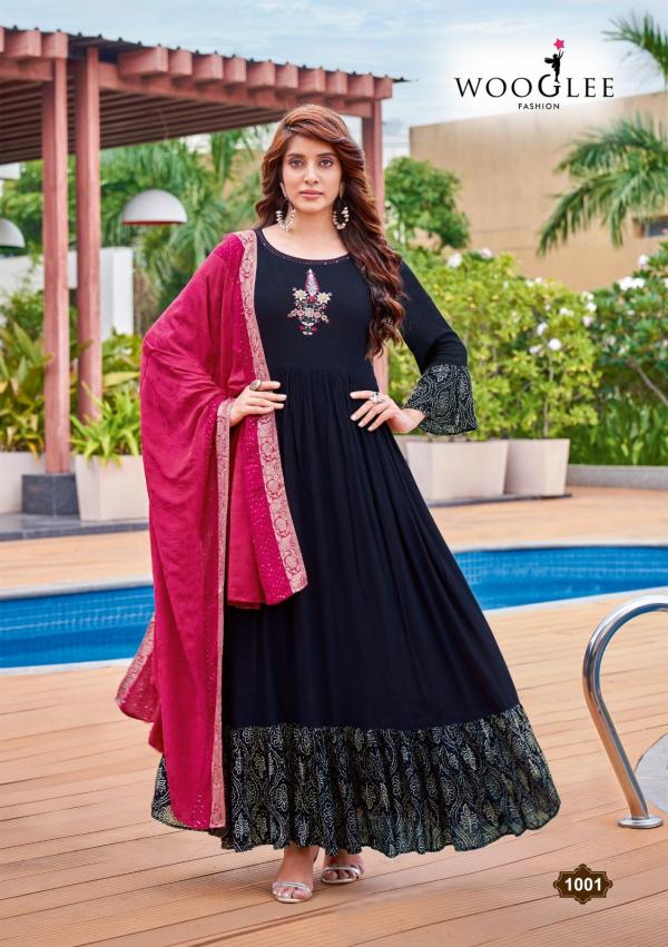 Wooglee Aaradhya Anarkali Long Kurti With Dupatta Collection